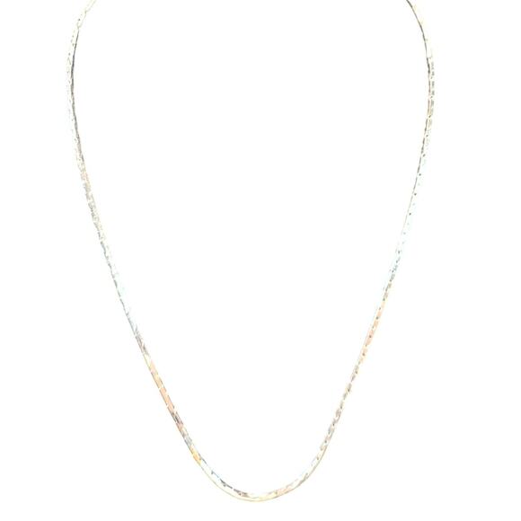 Vintage Napier Silver Tone Box Chain Necklace 14" - Picture 1 of 6
